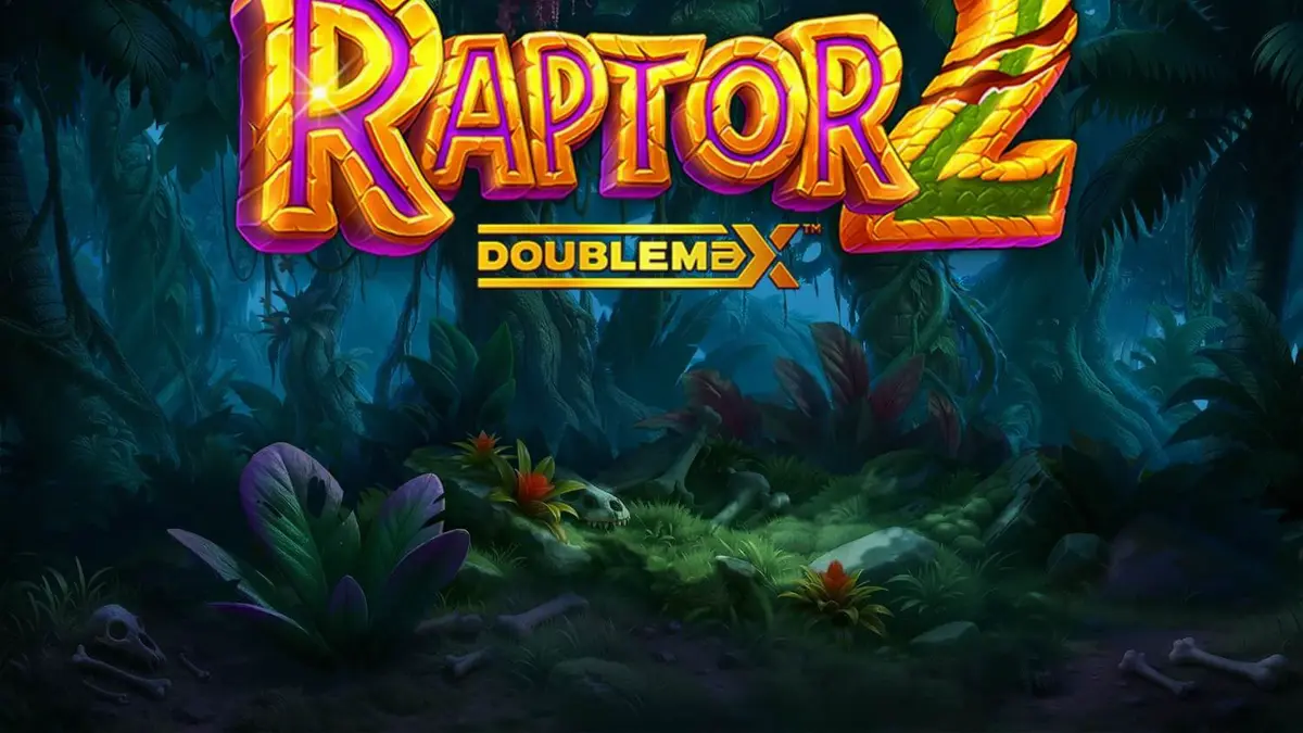 Raptor 2 DoubleMax slot game screen showing dinosaur theme
